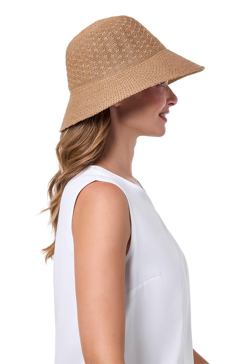 Coolibar Women's Cloche Hat - UPF 50+ Sun Protection - Marina in Tan - Image 5